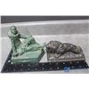 Metal Lion & Clown Figurine