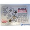 Image 2 : "The Coins of Freedom" Coin Set & Vintage Foreign Currency