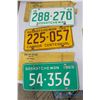 Image 2 : 1960's License Plates - (3) Pairs w/Envelopes