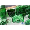 Image 6 : Green Glass Dishware - Glasses, Vases, Candy Dishes