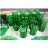 Image 7 : Green Glass Dishware - Glasses, Vases, Candy Dishes