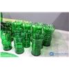 Image 8 : Green Glass Dishware - Glasses, Vases, Candy Dishes