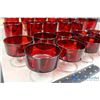 Image 2 : Red Glass Dishware - Dessert Dishes & Cups