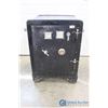 Image 1 : **Large Antique Safe on Steel Wheels - w/Combination, Working