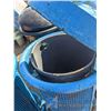 Image 2 : **Large Blue Metal Outdoor Garbage Can w/Plastic Liner