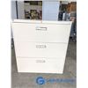 Image 1 : **3-Drawer Lateral Filing Cabinet - Beige, No Key