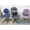 Image 1 : (3) Office Chairs on Wheels BID PRICE X3