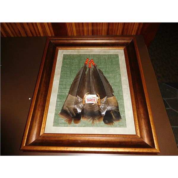 Turkey Feathers Painted with Iowa SCI Logo
