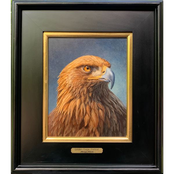 Original Oil Painting – “Golden Eagle Portrait”
