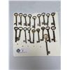 Image 1 : Nice Lot of Old Skeleton Keys on board