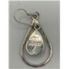 Image 2 : Marked .925 Mexico Dangle Earrings Firey Opal