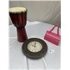 Image 5 : Nice Home Décor Lot, Drum, Wall Clock Purse with Watches
