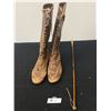 Image 2 : 1920's Ward's Boots size 7 and an Antique Riding Crop