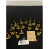 Image 1 : 17 Vintage Brass Coathooks