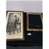 Image 1 : Nicely Framed Vintage Print 16" x 27" Some Water Damage +Another Vintage Frame 19"X15"