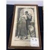 Image 2 : Nicely Framed Vintage Print 16" x 27" Some Water Damage +Another Vintage Frame 19"X15"