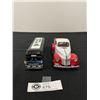 Image 2 : 2 Diecast Vehicles. San Jose Sharks Bus and Pepsi Truck. ( Damage to Side Step)