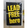 Image 1 : 2 Sided Metal Lead Free Sign 24 '' x 36''