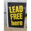 Image 2 : 2 Sided Metal Lead Free Sign 24 '' x 36''