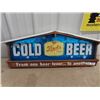 Image 1 : Metal & Plastic Stroh's Beer Sign 34" W Up to 13.5"
