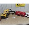 Image 1 : Metal Texaco Tanker Truck - Missing Front Wheels & Tonka Truck Excavator