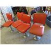 Image 4 : 4 Vintage A & W  Orange Cafe Swivel w Back Rests