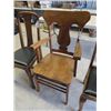 Image 3 : 3 Dining Room Chairs - 1 Captain Chair, 2 W/ Upholstry