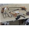 Image 1 : Meat Saw, Knives, 2 Hatchets, & Meat Hooks