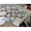 Image 2 : Over 85 Pc Place Setting- Bowls, Plates Plus - All White, Various Brands