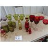 Image 2 : Fancy Wineglasses, Decantors, Various Colors w Gold Inlay