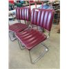 Image 2 : 4 Chrome Leg Upholstered Cafe Kitchen Chairs