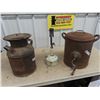 Image 1 : Cream Can, Metyal Butter Churn & Gas Lamp