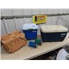 Image 1 : Picnic Basket, 2 Coolers, Flashlights
