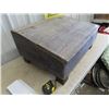 Image 2 : Wood Hinged Top Storage Box 30"W 23"D Height is 11" - 14.5"