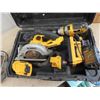 Image 2 : (PH) De Walt 28 Volt - Circ Saw, Drill, Flashlight & Battery & Charger