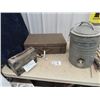 Image 1 : (MF) Arctic Boy Galv Water Cooler, Metal Lunch Kit, Old Suitcase