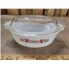 Image 1 : Fireking error stamp 427 milk glass primrose flower casserole