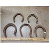 Image 2 : 5 antique draft horse shoes