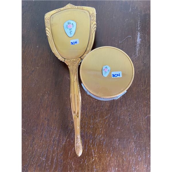 Vintage dressing table brush etc