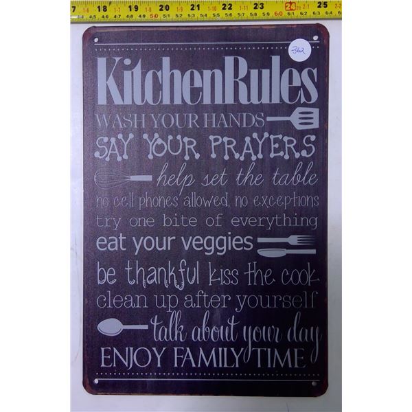 Reproduction Tin Sign 12"x9"