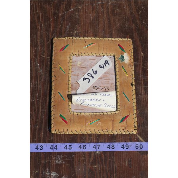 Birch Bark & Porcupine Quill Frame