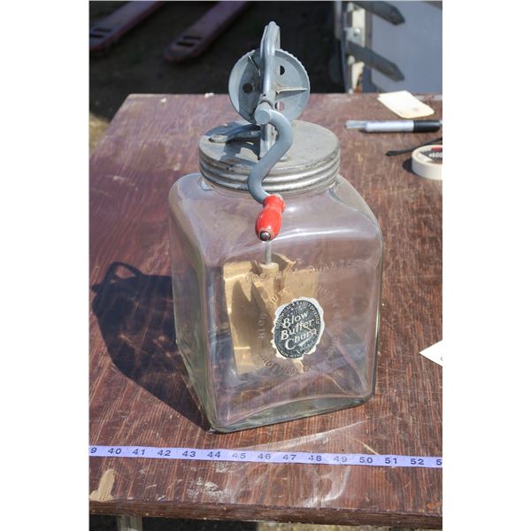 6 qt. Glass Butter Churn [Blow Butter Churn Co.]
