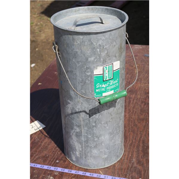 3 Gal. Galvanized Pail 20"×9.5" diameter