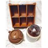 Image 1 : Bean Pot, Pickel Jar, Wooden Stand