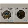 Image 1 : 2017 150 Years $2 coins, Glow in the dark & plain
