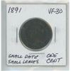 Image 1 : 1891 Small Date, Dsmall Leaves - Double Punched D + A in Canada