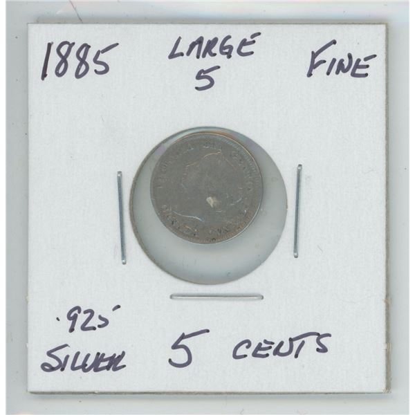 1885 Large 5 Cents