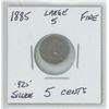 Image 1 : 1885 Large 5 Cents