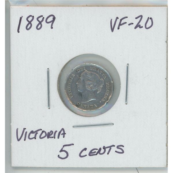 1889 Victoria 5 Cents