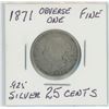 Image 1 : 1871 Rare Obverse One Victoria 25 Cents
